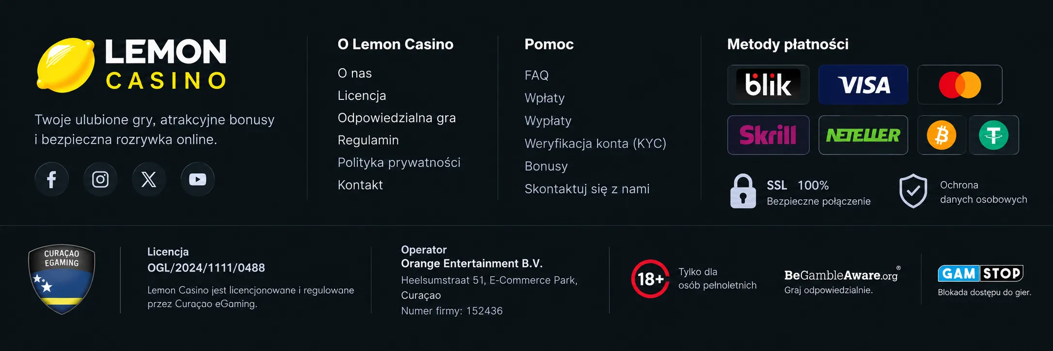 Licencja Lemon Casino – OGL/2024/1111/0488