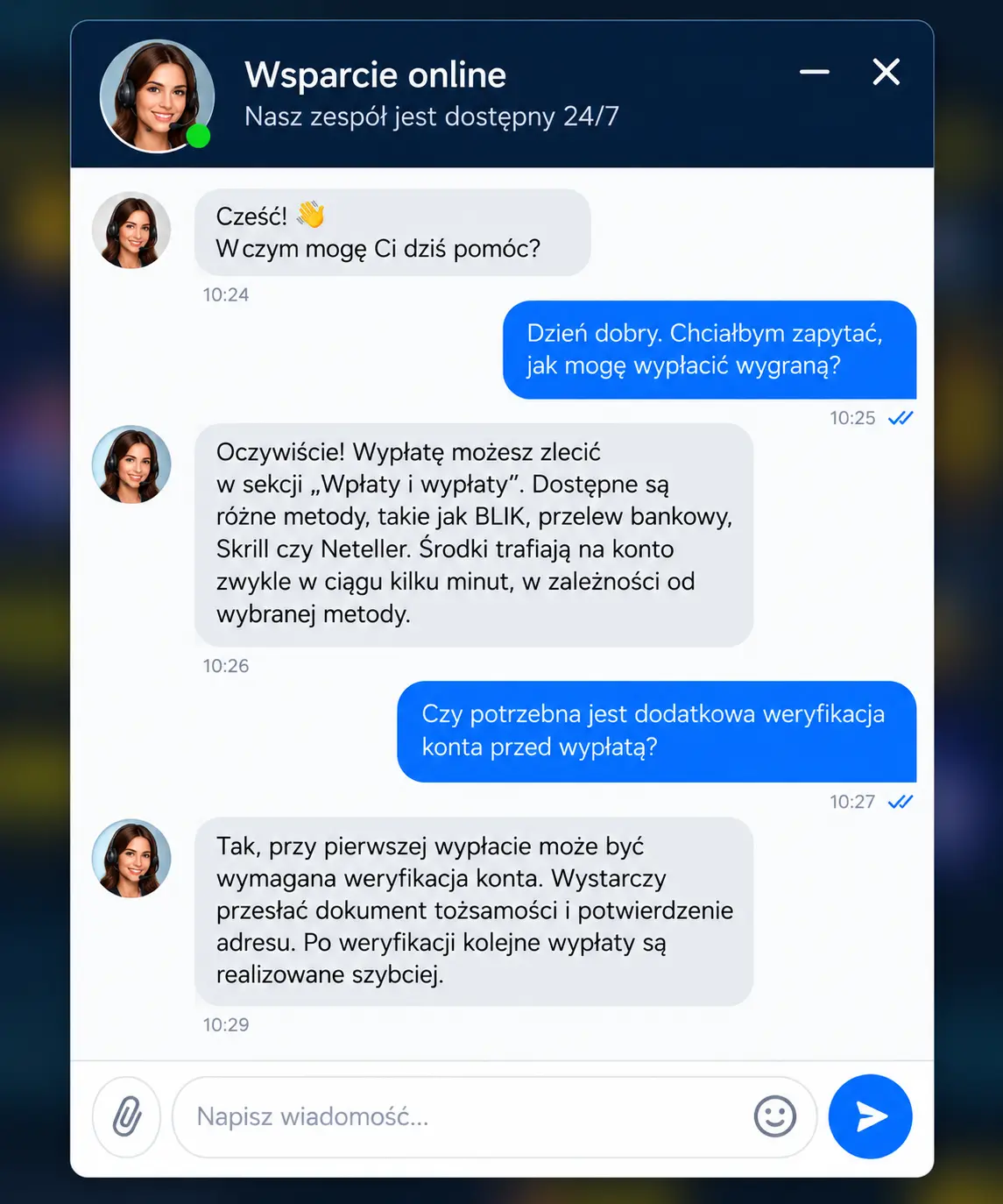 Czat na żywo Lemon Casino